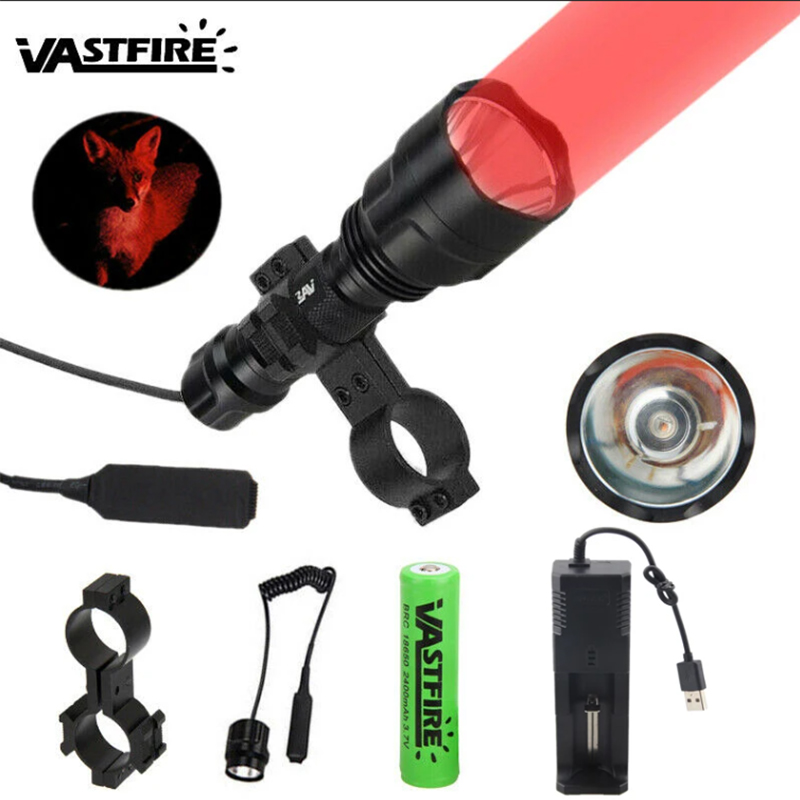 Zoom Lighting Kit - LED taktische Jagd Taschenlampe grün/rot/weiß USB