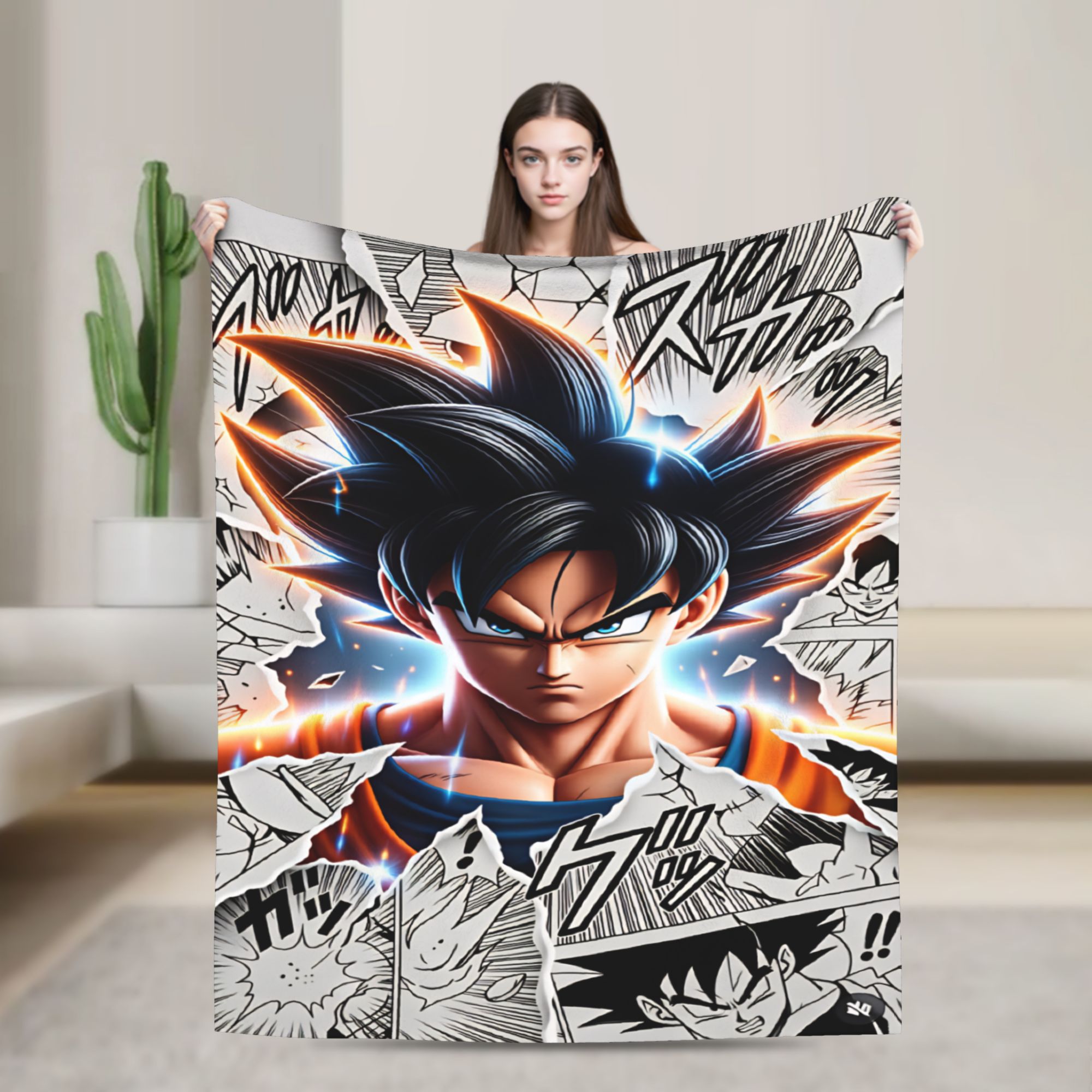Home Office Trend - Anime D-Dragons B-Balls Flanelldecken für Couch,