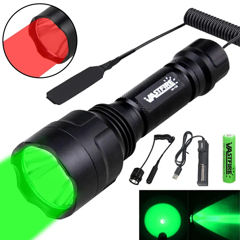 Zoom Lighting Kit - LED Taktische Jagd Taschenlampe Grün/Rot/Weiß Taschenlampe