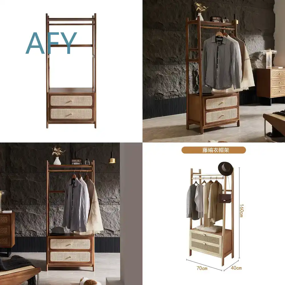 Home Office Ikea - Sandy Nordic Einfacher Schlafzimmer-Kleiderständer im japanischen
