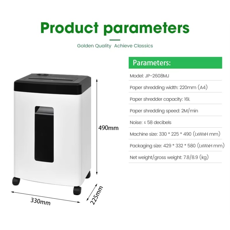 Paper Shredder Micro - Kleine Micro-Cut-Papierzerkleinerermaschine mit 8 Blatt Kapazität,