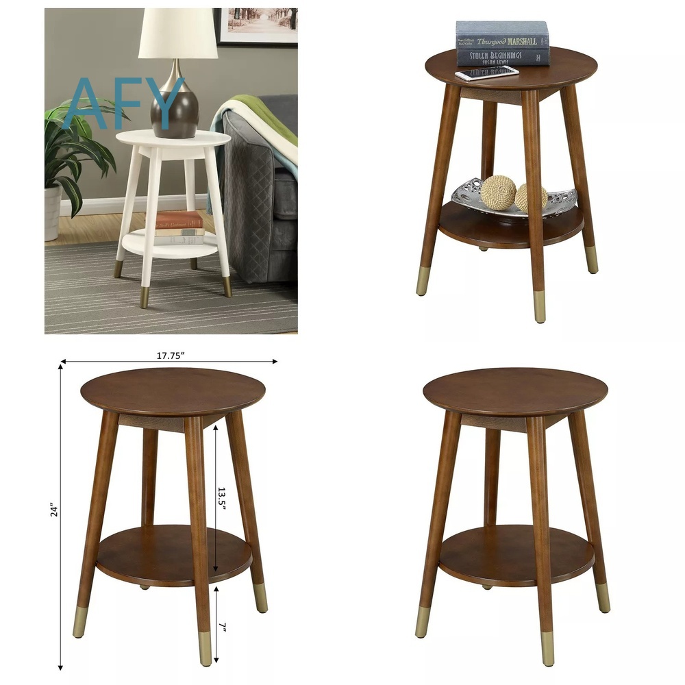 Home Office Ikea - Holz-Beistelltisch mit Stauraum im Untergebiet für