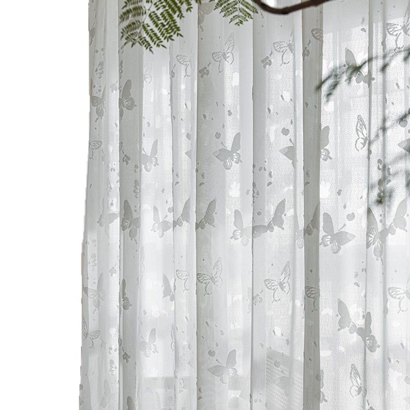 Home Office Buy - Modische Maßgefertigte Luxus-Fenstergardinen mit Geprägtem Schmetterlings-Jacquard