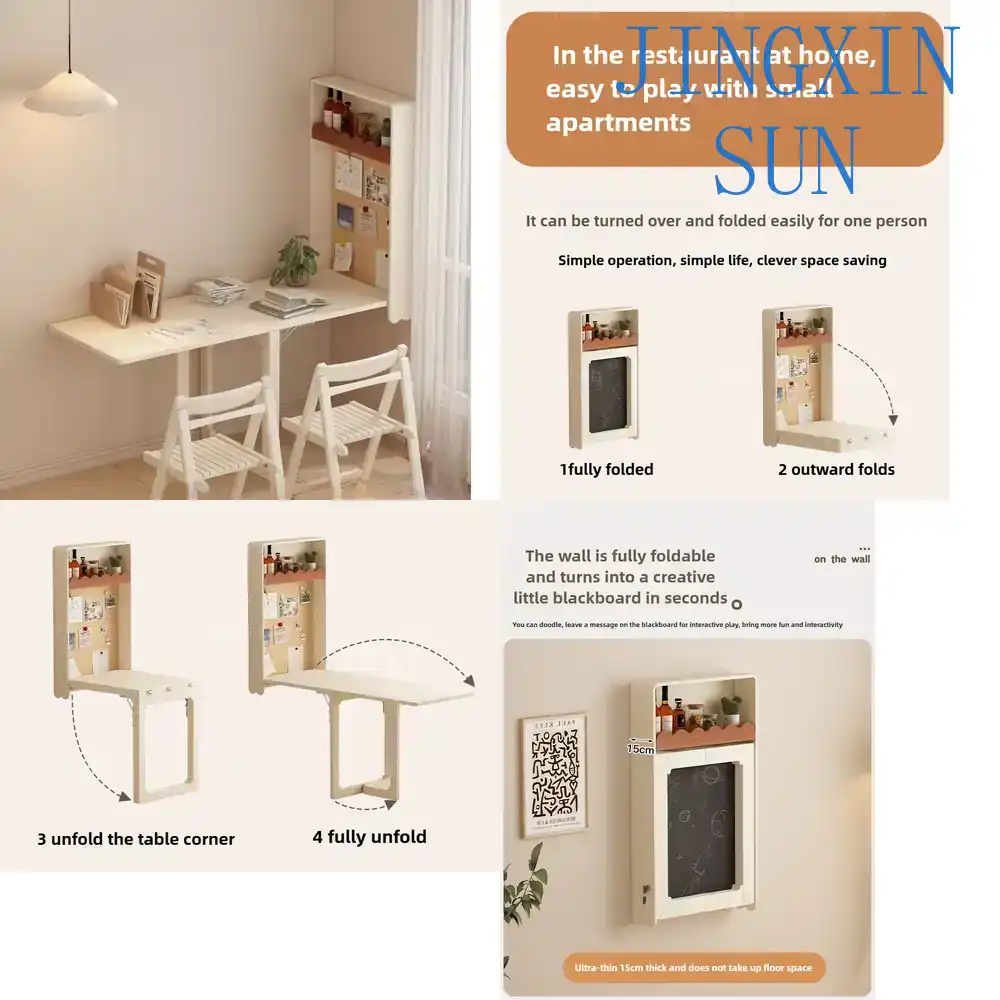 Home Office Ikea - Moderner Klappbarer Wandtisch mit Verstecktem Stauraum