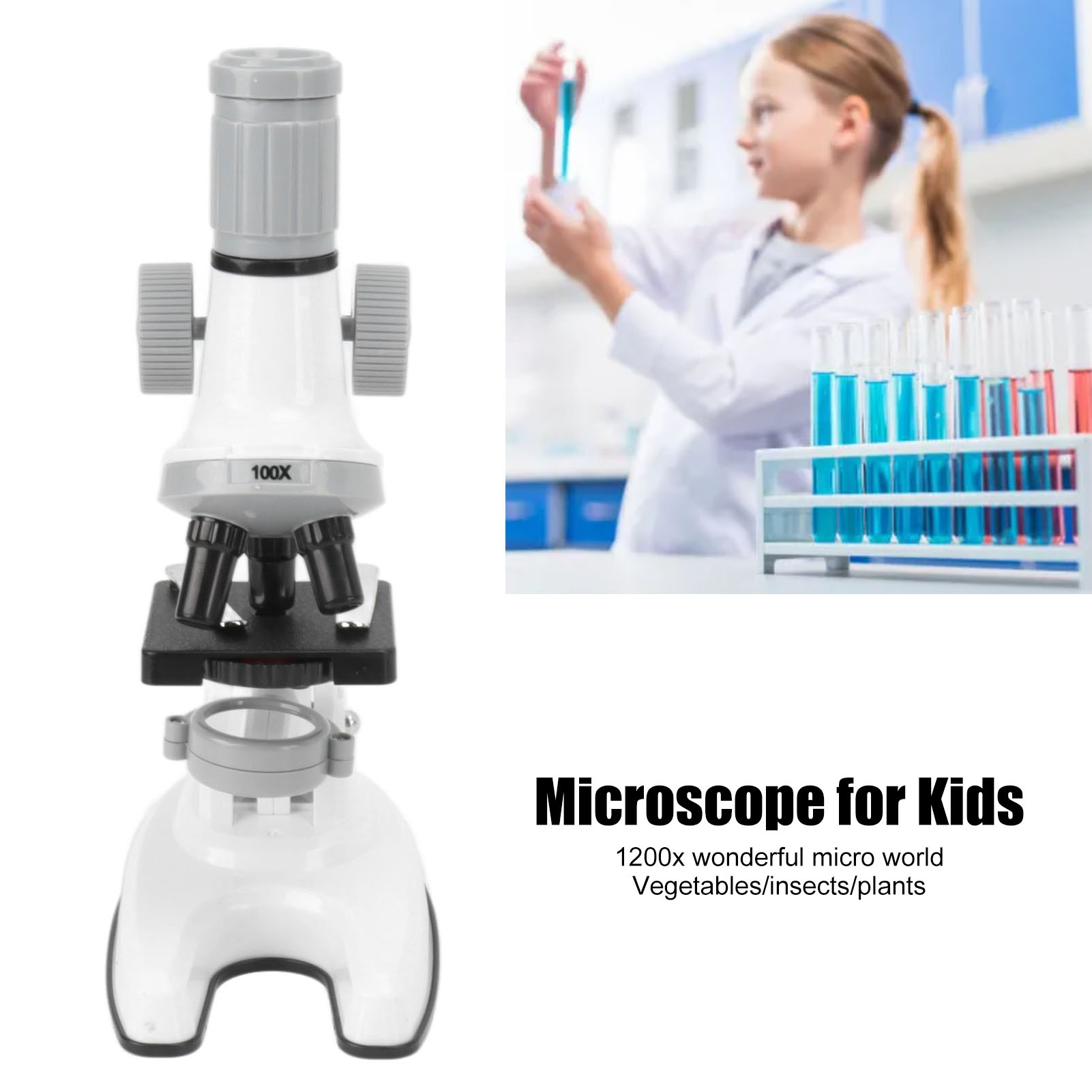 Mikroskop für Kinder 100X 600X – Zoom Lighting Kit Bewertung und Preis